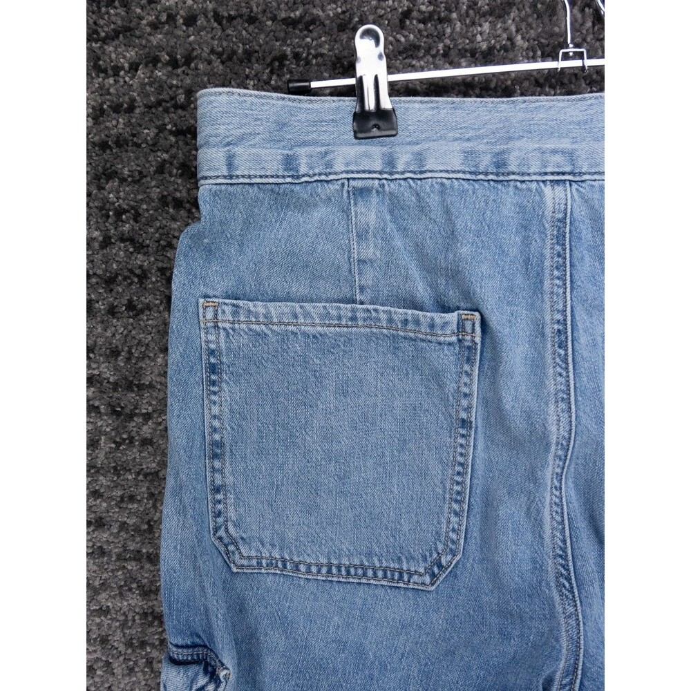 American Eagle Cargo Joggers Womens 4 Blue Stretch Distressed Denim Outdoor - Picture 15 of 16